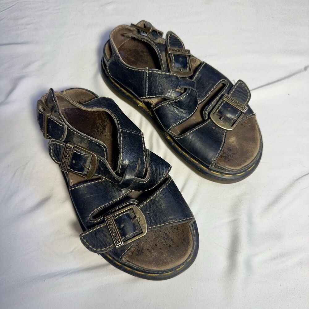 Vintage Dr. Martens 8209 Fisherman Sandals 90s England Platform Chunky Buckle 7